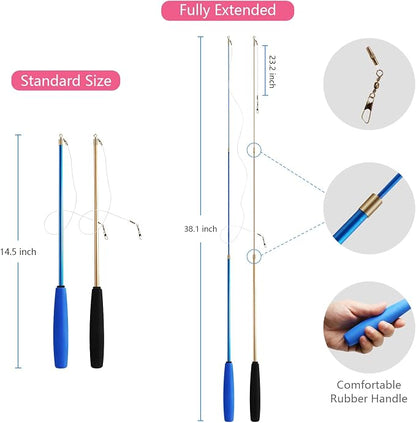 12PCS Interactive Kitten Toys, Retractable Indoor Cat Wand Toys - Image 2