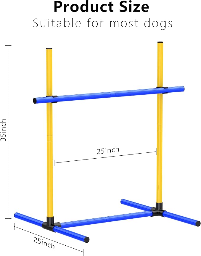 Dog Agility Hurdle Training Set, 2-Sets Jump Bar Equipment - Image 6
