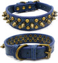 Spiked Dog Collar Soft Pu Leather Mushrooms Rivet Spike Studded Puppy by Unknown