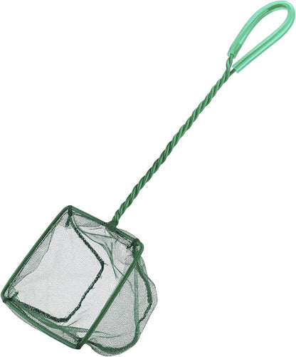 Pawfly Aquarium Fish Net with Braided Metal Handle Square Net with Soft Fine by Pawfly
