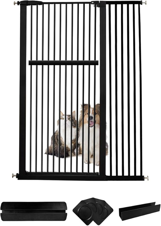 Lumizone Extra Tall Pet Gate 55.12" High Pressure Mounted 42.52"-46.64" Extra by Lumizone