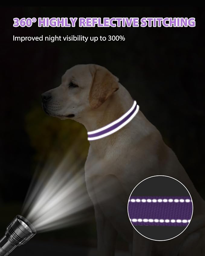 Joytale Large Dog Collar, Reflective and Adjustable Nylon Pet Collar - Image 5