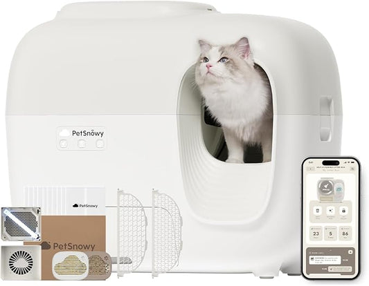 PetSnowy Self-Cleaning Automatic Cat Litter Box by PetSnowy