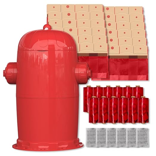 Red Rocket Pets Dog Poop Trash Can Large Doggy Twist'R Pack, 12x Refills Bags by RedRocket