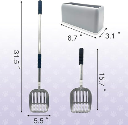 PINVNBY Cat Litter Scooper, Long Handle Litter Sifter Scoop - Image 4