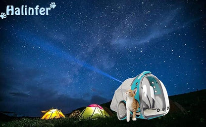 Back Expandable Cat Backpack Carrier, Fit up to 12 lbs, Space Capsule Bubble - Image 6