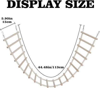Bird Ladder Bridge, Wooden Pet Hamster Climbing & Swing Toys, Cage Accessories - Image 6
