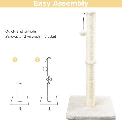 Dimaka 34" Height Tall Cat Scratching Post, Claw Scratcher - Image 5