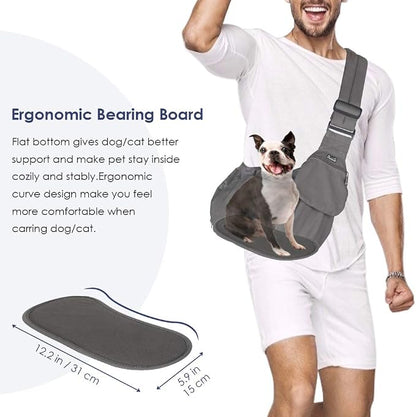 Lukovee Dog Sling Carrier, Hard Bottom Support & Adjustable Soft Padded - Image 2