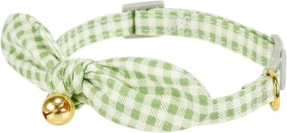 2 Pack Cotton Cat Collar, Removable Bowtie, Floral Pattern, Safety Breakaway - Image 5