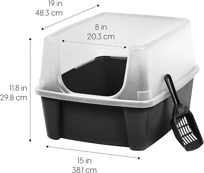 IRIS USA 2 Pack Large Open Top Cat Litter Box - Image 2