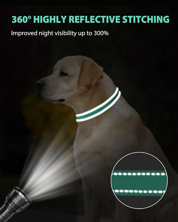 Joytale Large Dog Collar, Reflective and Adjustable Nylon Pet Collar - Image 5