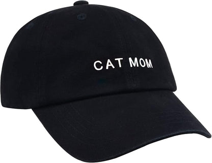 Cat Mom & Dad Hats for Proud Cat Parents | for Men & Women | Embroidered Text - Image 2
