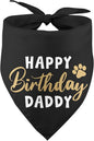 Happy Birthday Daddy Dog Bandana Black Puppy Bandanas Birthday Decorations by Cawnefil