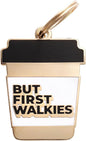 Two Tails Pet Company Personalized 'But First Walkies' Pet ID Tag & Collar Charm by TwoTailsPetCompany