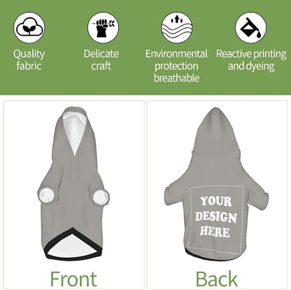 Personalized Chihuahua Dog Hoodie, Custom Pet Warm Sweatshirt Costume - Image 4