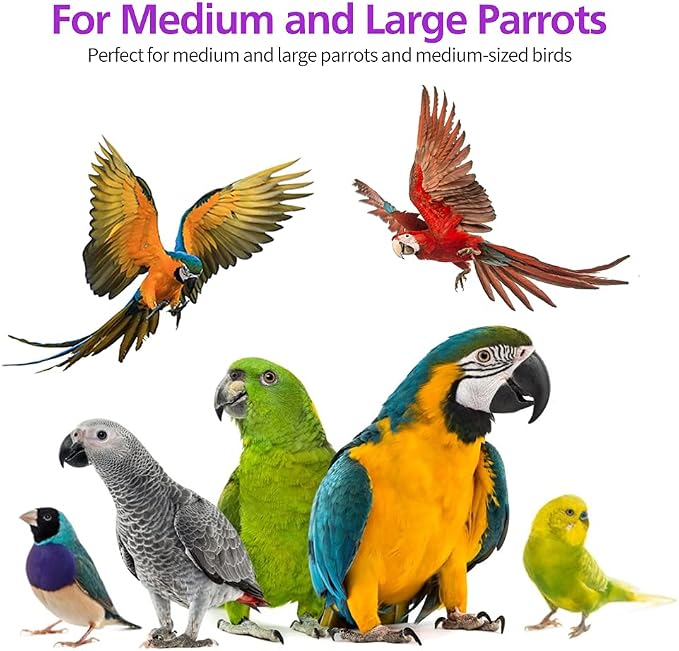 RUBY.Q Large Parrot Toy, 20in Bird Parrot Toy, African Grey and a Variety of - Image 5
