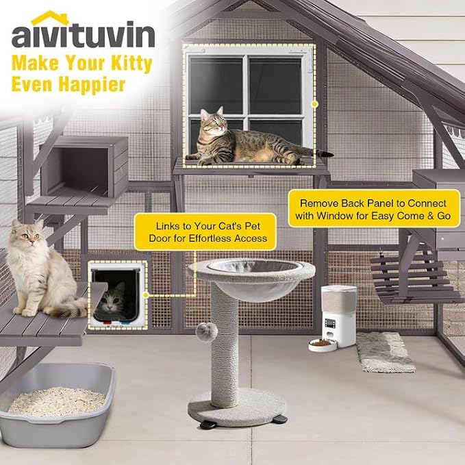 Aivituvin Cat House Outdoor Catio Kitty Enclosure - Image 3