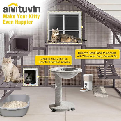 Aivituvin Cat House Outdoor Catio Kitty Enclosure - Image 3