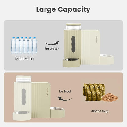 Gardner Pet Gravity Automatic 2-in-1 Pet Feeder, 0.8 Gallons*2 Cat Feeder and - Image 3