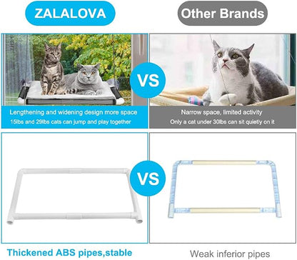 Cat Window Perch, Cat Hammock Window Seat w/Free Fleece Blanket 2025 Latest - Image 6
