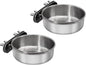 2 Pcs Small Bird Feeding Dish Cups, Parrot Food Bowl Cage by DVHEY