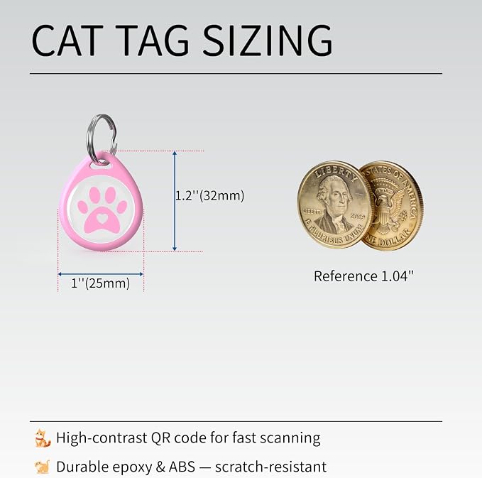2-Pack QR Code Pet ID Dog cat Tags - Image 2