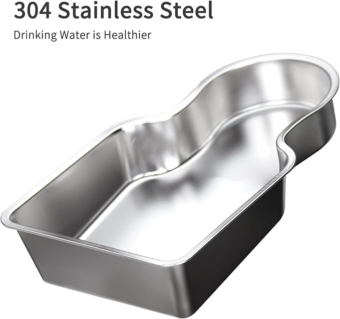 RIZZARI Stainless Steel Pet Water Feeder: 9L Gravity Leak-Proof Auto Refill - Image 5