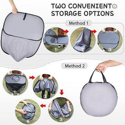 Pet Playpen with Surround Tunnel, Outdoor/Indoor Cat Playpen with Breathable - Image 6