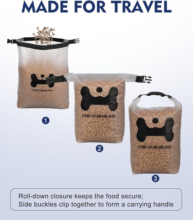 ANVS Silicone Pet Food Storage Bag, 40-Cup Dog Food Travel Bag - Image 5