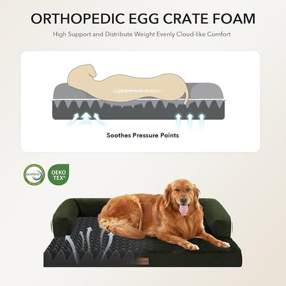 Orthopedic Dog Beds for Large Sized Dogs, Waterproof Egg Crate Foam Large Dog - Image 2