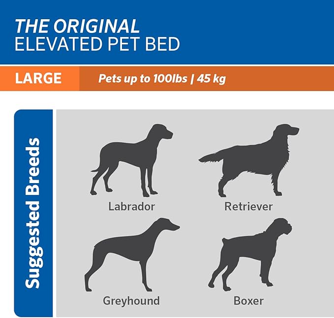Gale Pacific Coolaroo The Original Cooling Elevated Dog Bed, Indoor and Outdoor - Image 6