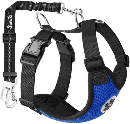 SlowTon Dog Seat Belt Harness for Car, Dog Car Harness Adjustable Mesh by SlowTon