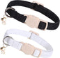Elegant little tail 2 Pack Cat Collar- White Linnet Cat Collars Breakaway by Elegantlittletail