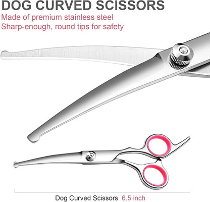 Professional Dog Grooming Scissors Kit, Titanium Coated Dog Scissors - Image 3
