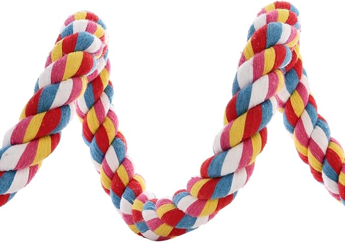 Bird Rope Perches, Parrot Toys 33 inches Rope Bungee Bird Toy - Image 6