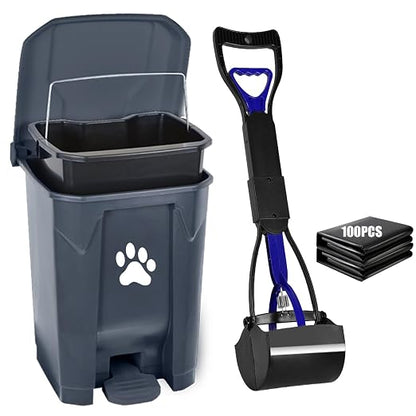 Dog Poop Trash Can Outside by Unknown