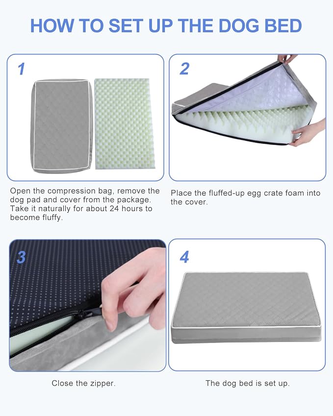 KSIIA Orthopedic Dog Bed Medium Size Dog - Image 7