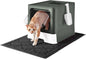 Cat Litter Box with X-Large Litter Mat and Scoop, Large Covered Litter Box with by Medario