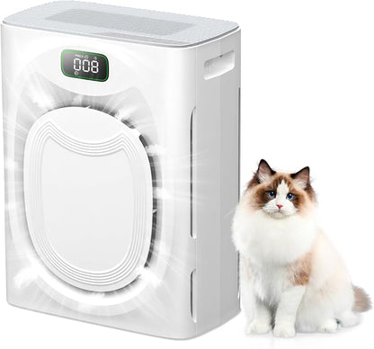 Pet Air Purifiers for Home Large Room Up to 2500 Ft², Double-Sided HEPA Air by KENBROWN