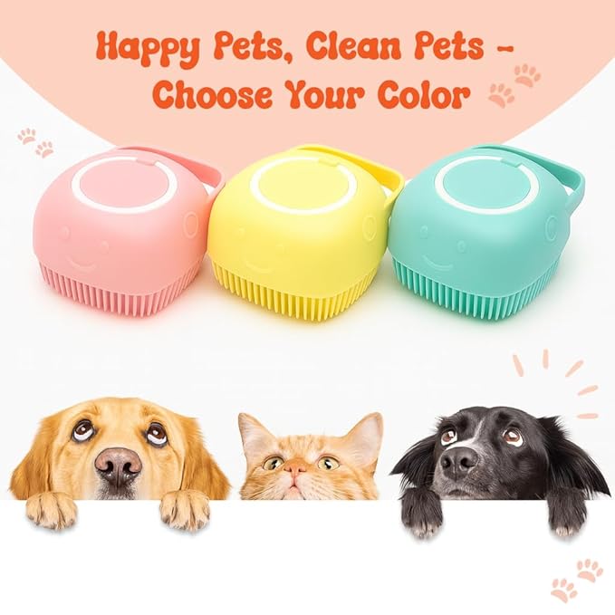 HamInWay Dog Bath Brush, 2-in-1 Dog Grooming Brush - Image 6