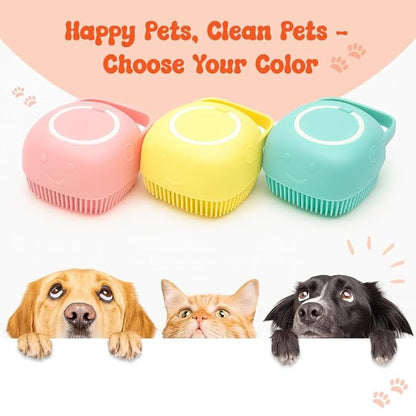 HamInWay Dog Bath Brush, 2-in-1 Dog Grooming Brush - Image 6
