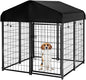 Dog Kennel Outdoor with Roof, Heavy Duty Dog Crate with UV-Resistant Waterproof by PawGiant