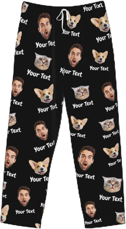 Custom Pajamas Pants Plaid Personalized Funny PJ Pant Design by YourCustomGiftsChoice