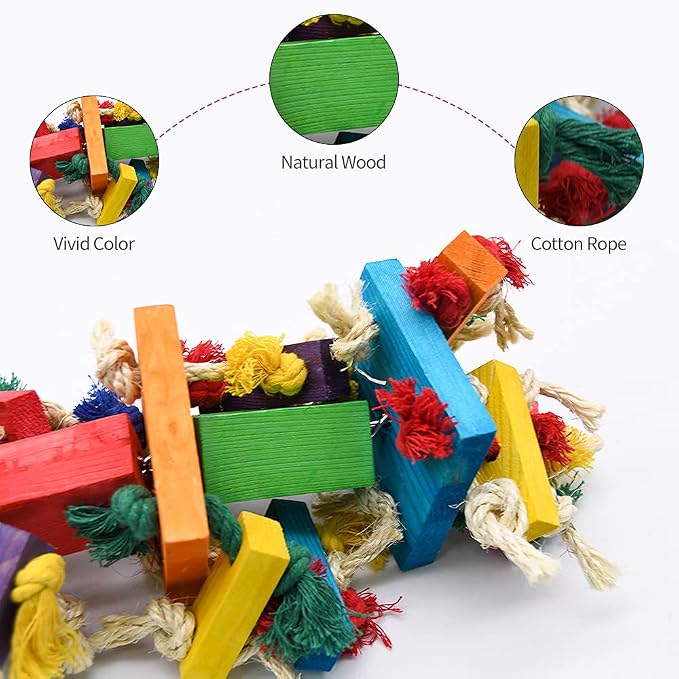 RUBY.Q 3 Pack Large Parrot Toy, 20in Bird Parrot Toy, African Grey and a - Image 2