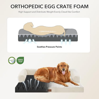 Orthopedic Dog Beds for Extra Large Dogs, Waterproof Egg Crate Foam XL Dog Bed - Image 2