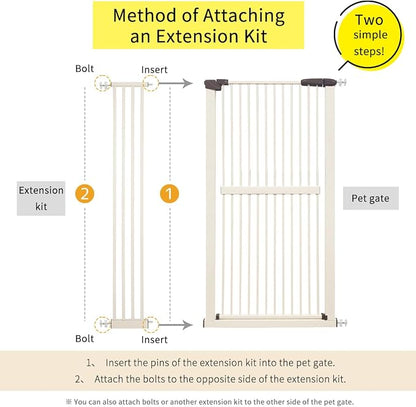 Lumizone Extra Tall Cat Gate Extension Kit 61.02" High Pressure Mounted 8.27" - Image 2