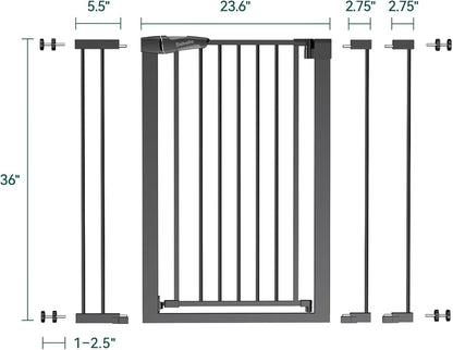 BABELIO 36" Tall Baby Gate, 26-40" Wide Auto Close Pet Gate, PressGuard C5 - Image 7