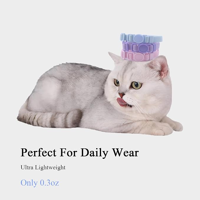 Breakaway Cat Collar with Bell, Safety Buckle Kitten Collar, Elastic Strech - Image 4