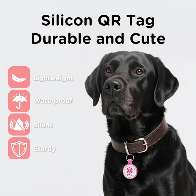 QR Code Dog Tag, QR Code Pet ID Tag, Dog ID Tag, Small Cat - Image 2